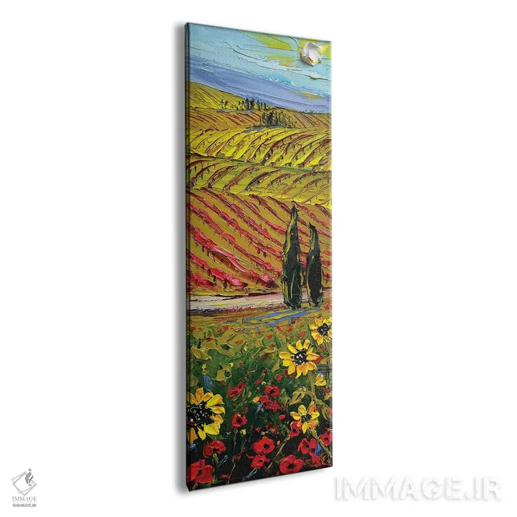 تابلو از روی تپهها میرویم (اشاره به ون گوگ) اثر لیزا الی - نمای پرسپکتیو محصول