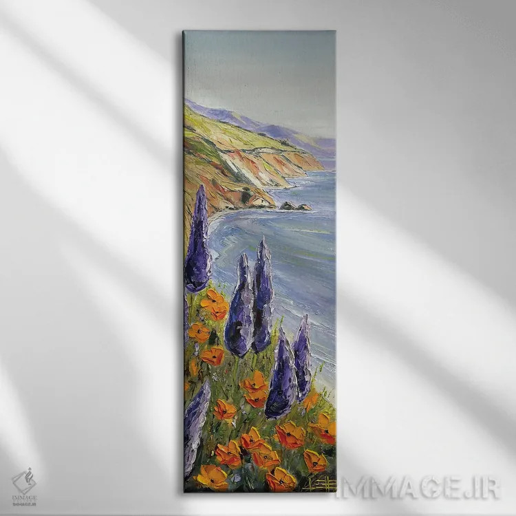 تابلو بزرگراه ساحل اقیانوس آرام اثر لیزا الی - نمای روبهرو روی دیوار