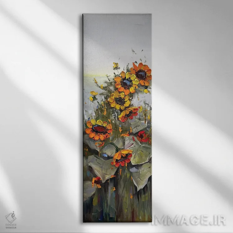تابلو آفتابگردانها II اثر لیزا الی - نمای روبهرو روی دیوار