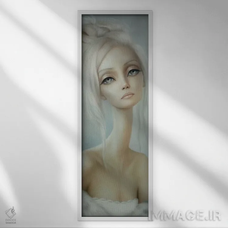 تابلو لیلا (نام زنانه) اثر لری ایرلی - نمای قابدار سفید