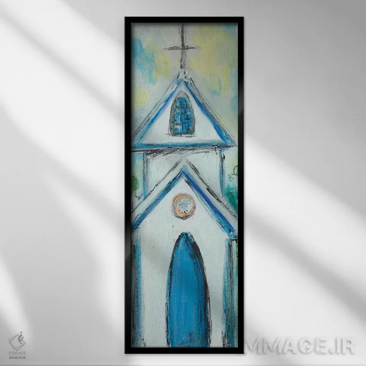 تابلو کلیسا اثر ال. هیویت - نمای قابدار مشکی