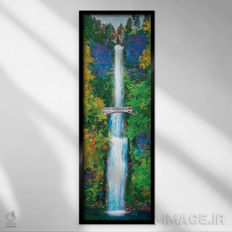 تابلو مولتنومه (آبشار معروف اورگان) اثر لیزا رابینسون - نمای قابدار مشکی