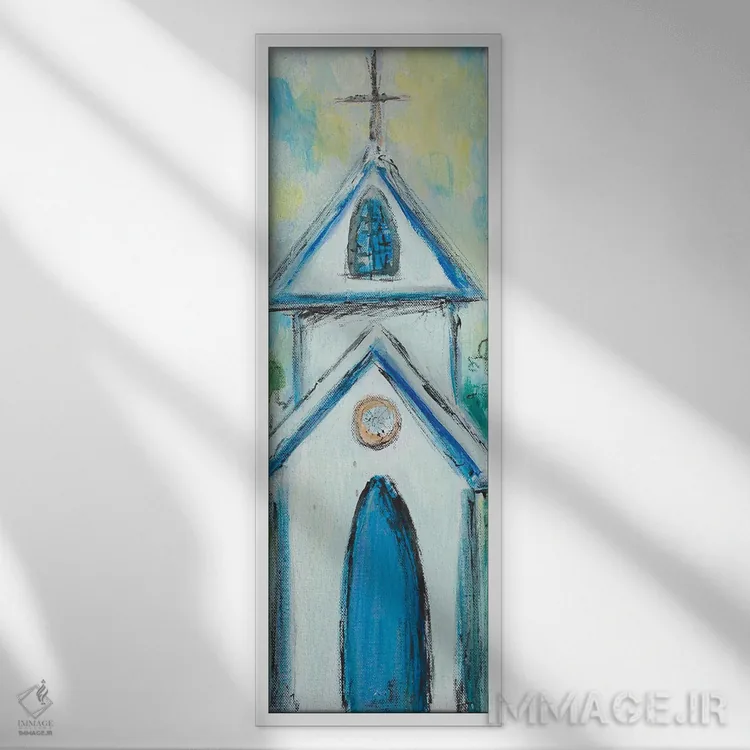 تابلو کلیسا اثر ال. هیویت - نمای قابدار سفید