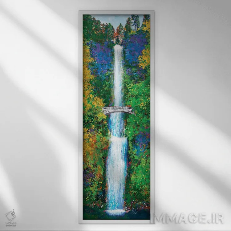 تابلو مولتنومه (آبشار معروف اورگان) اثر لیزا رابینسون - نمای قابدار سفید