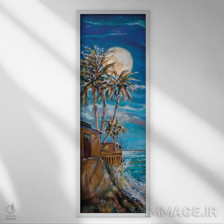 تابلو "نوک جنوبی" اثر لیندا اولسن - نمای قابدار سفید