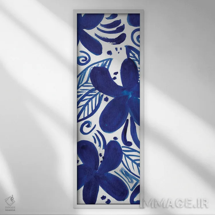 تابلو "صفحه گل آبی" اثر لِینی لورث - نمای قابدار سفید