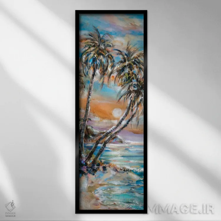 تابلو بهشت از غرب اثر لیندا اولسن - نمای قابدار مشکی