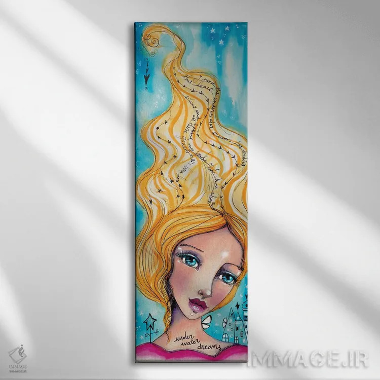 تابلو مرواریدهای زیر آب اثر تامارا لاپورت - نمای روبهرو روی دیوار