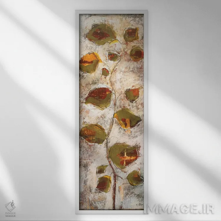 تابلو منظره انتزاعی دو اثر لیزا ریجرز - نمای قابدار سفید