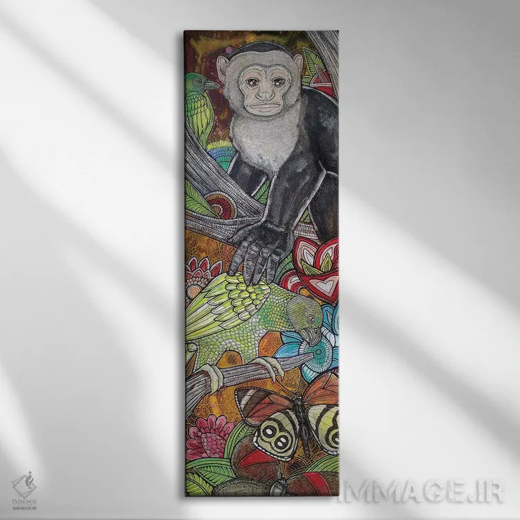 تابلو آمازونیا اثر لینت شلی - نمای روبهرو روی دیوار