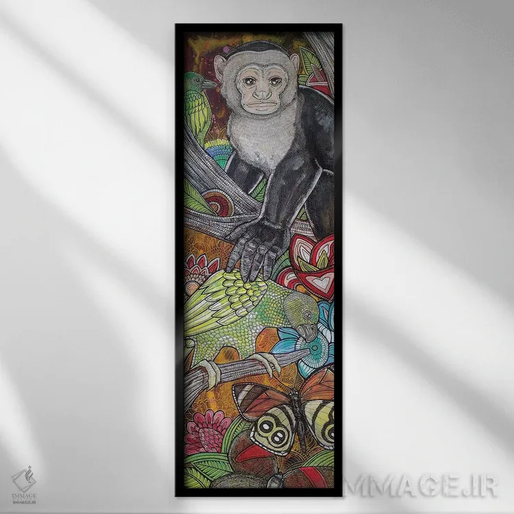 تابلو آمازونیا اثر لینت شلی - نمای قابدار مشکی