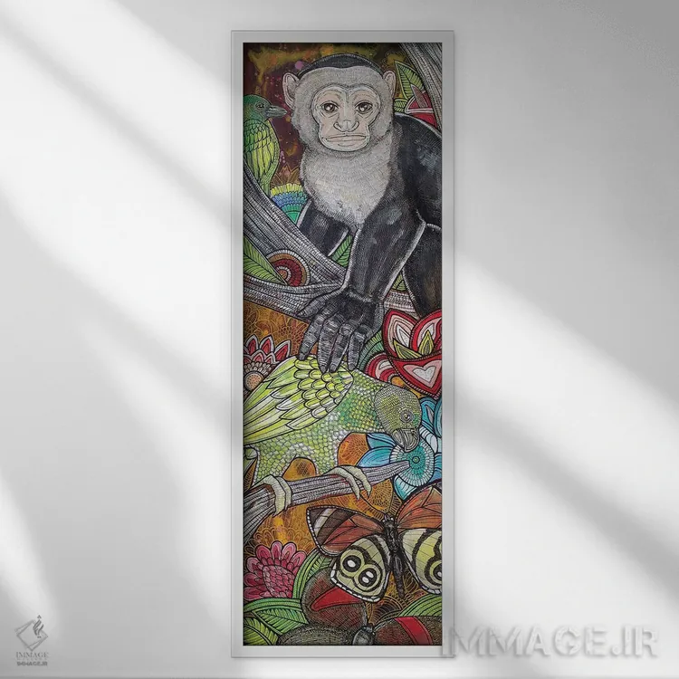 تابلو آمازونیا اثر لینت شلی - نمای قابدار سفید