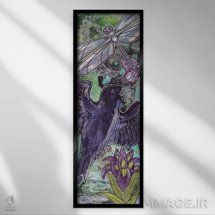 تابلو شور بهاری اثر لینت شلی - نمای قابدار مشکی