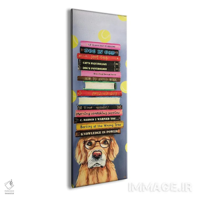 تابلو سگ با توپها (دوپهلو) اثر لنا اسمیرنُوا - نمای پرسپکتیو محصول