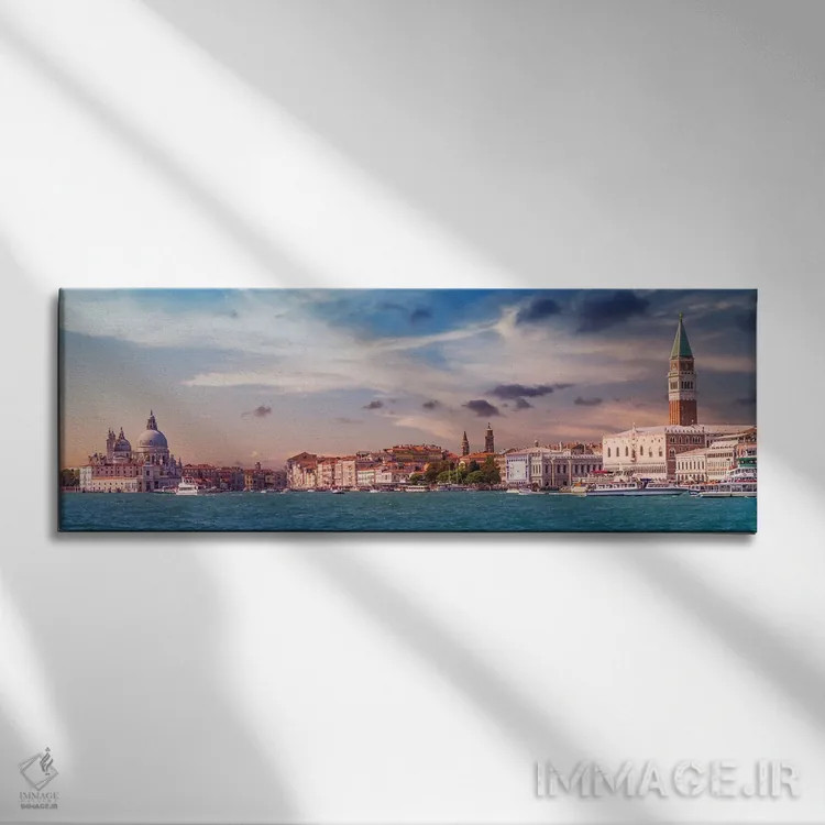 تابلو برداشت رؤیایی از عصر ونیز اثر ملانی ویولا - نمای روبهرو روی دیوار