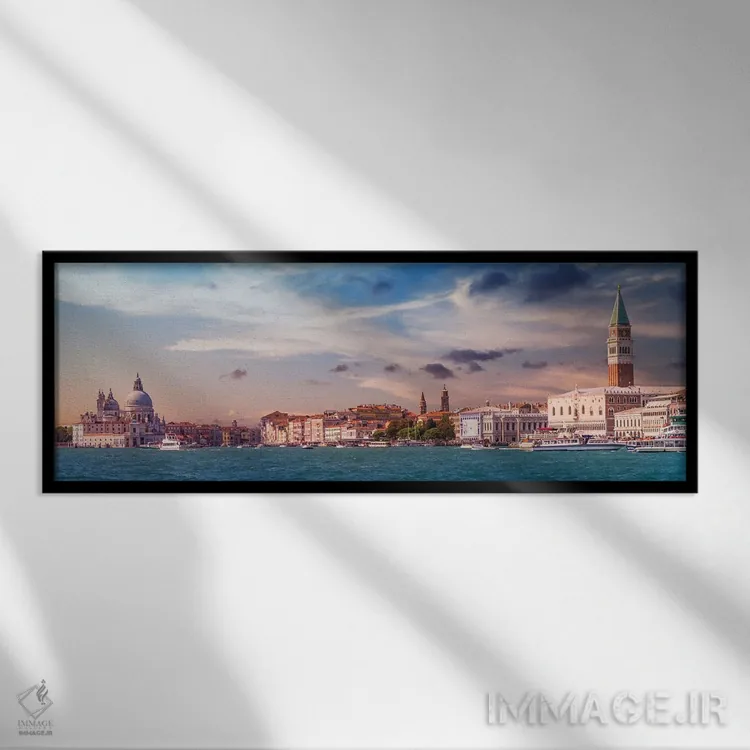 تابلو برداشت رؤیایی از عصر ونیز اثر ملانی ویولا - نمای قابدار مشکی