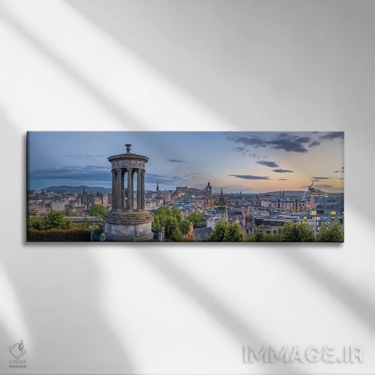 تابلو فضای دلانگیز شامگاهی در اباوربورگ اثر ملانی ویولا - نمای روبهرو روی دیوار