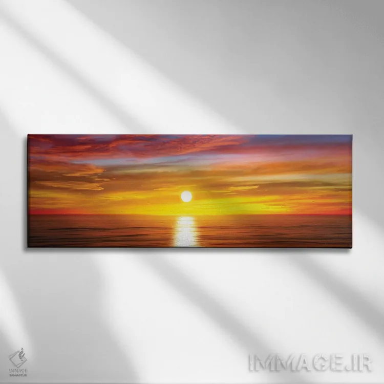 تابلو افق آفتابی ۴ اثر مگی اولسن - نمای روبهرو روی دیوار