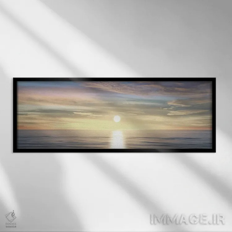 تابلو افق آفتابی ۳ اثر مگی اولسن - نمای قابدار مشکی