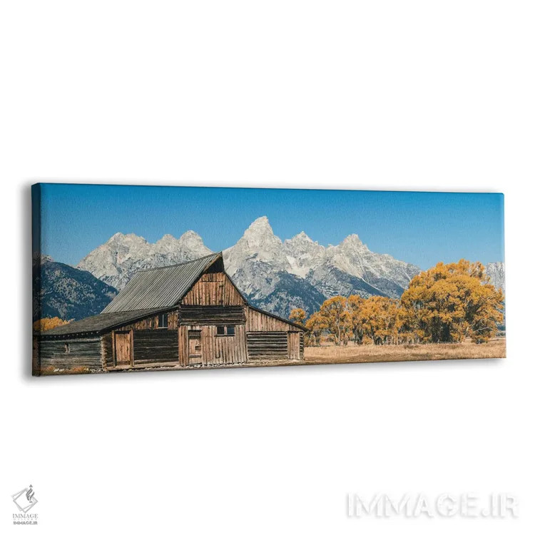 تابلو انبار معروف گرند تتون (انبار تی.اِی. مولتون) در پاییز پارک ملی گرند تتون (غربی) اثر نیچر مجیک (برند یا استودیوی هنری) - نمای پرسپکتیو محصول
