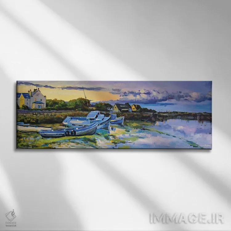 تابلو County Galway" بندر اسپیدال، شهرستان گالوی اثر کانر مکگوایر - نمای روبهرو روی دیوار