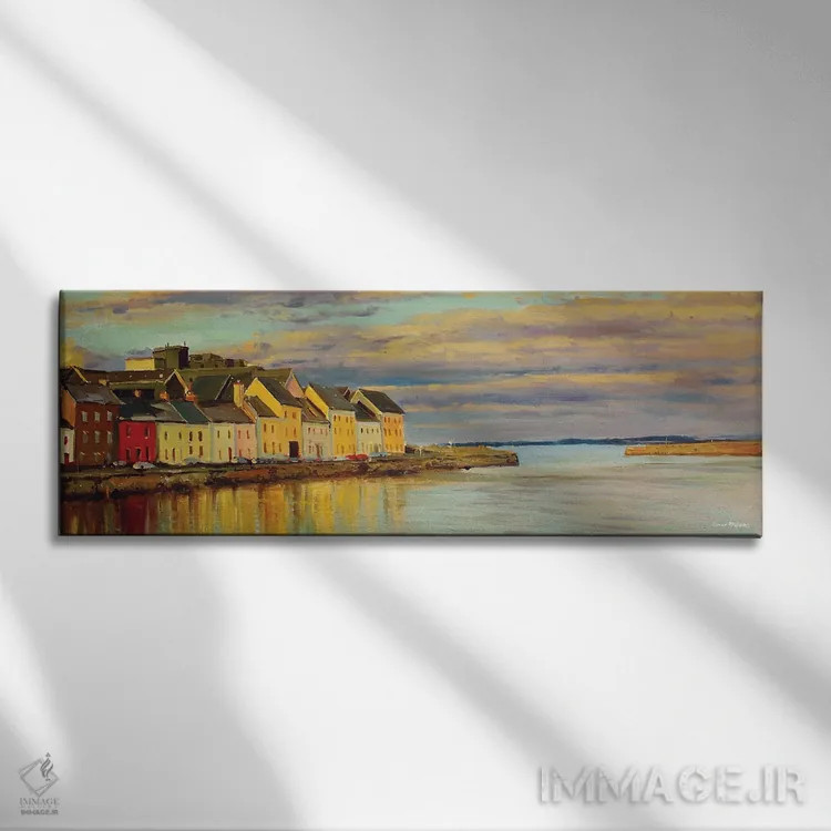 تابلو پیادهروی طولانی، شهر گالوی اثر کانر مکگوایر - نمای روبهرو روی دیوار