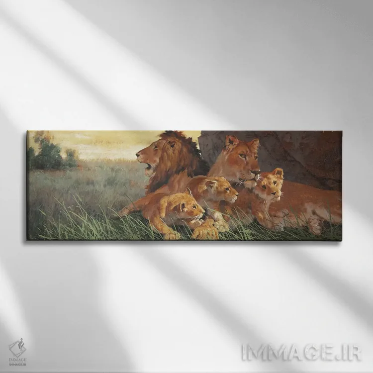 تابلو خانواده اثر ماهر مرکوس - نمای روبهرو روی دیوار