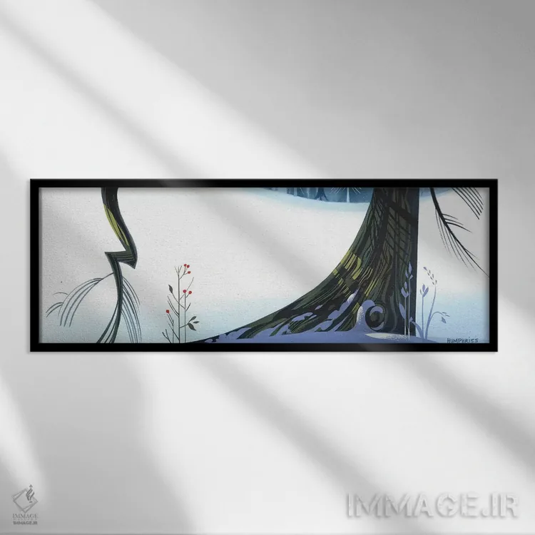 تابلو وقار زمستان اثر مایکل هامفریز - نمای قابدار مشکی