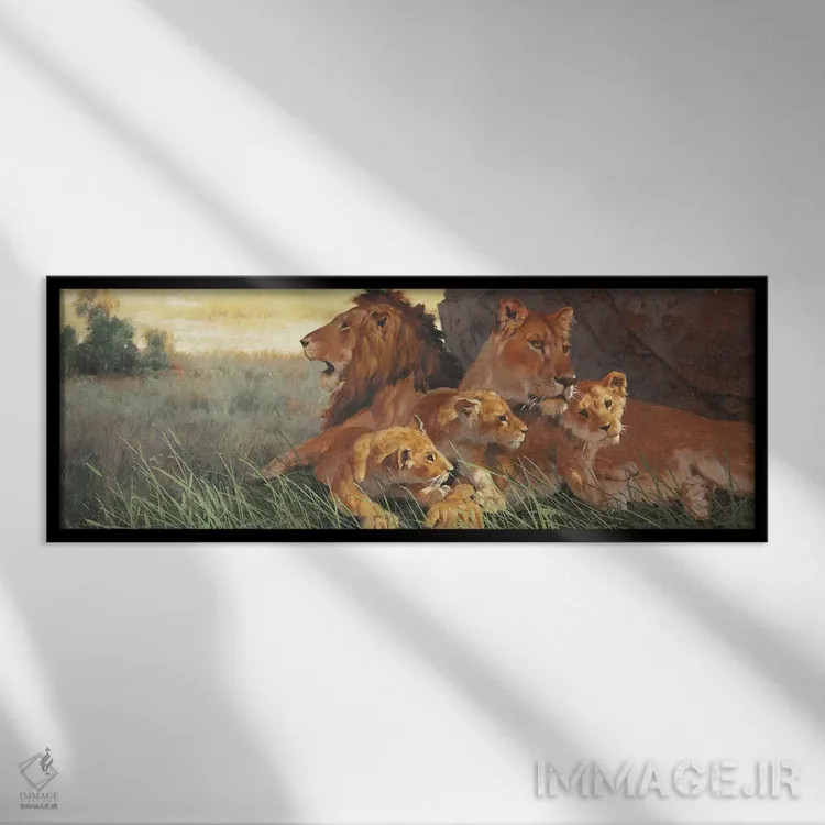 تابلو خانواده اثر ماهر مرکوس - نمای قابدار مشکی