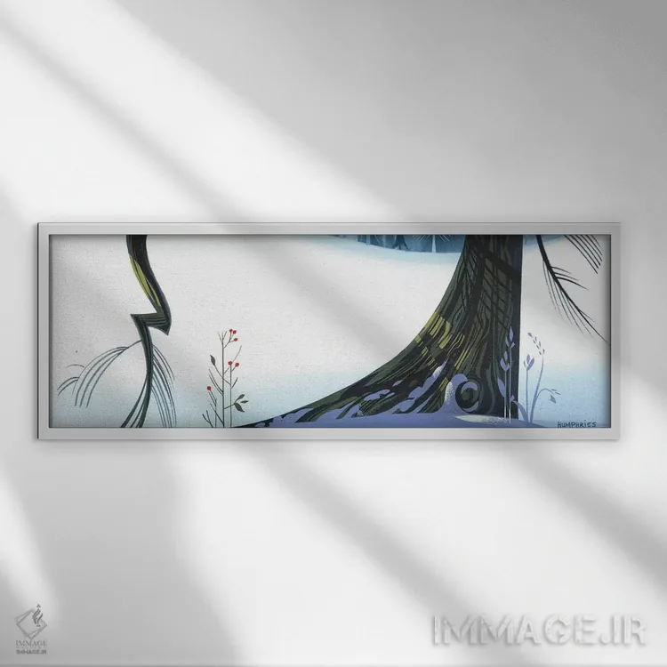 تابلو وقار زمستان اثر مایکل هامفریز - نمای قابدار سفید
