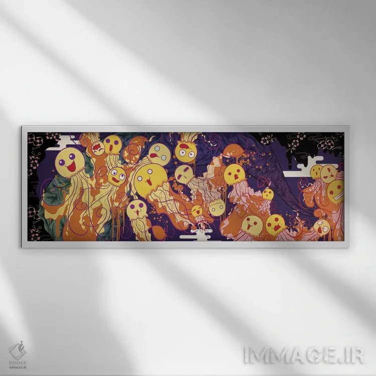 تابلو مزرعه ژلهای اثر فایو بای فایو کالکتیو - نمای قابدار سفید