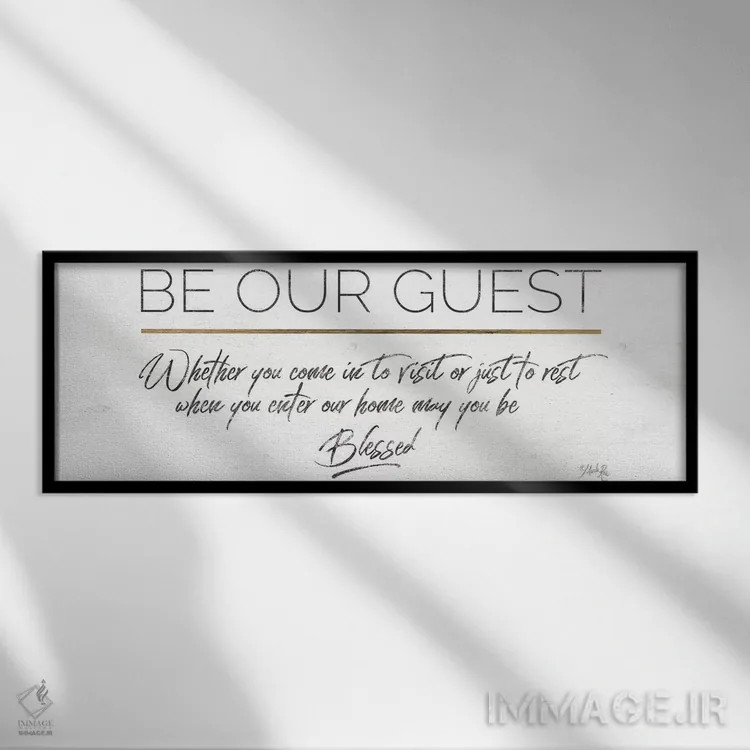 تابلو مهمان ما باش اثر مارلا ری - نمای قابدار مشکی