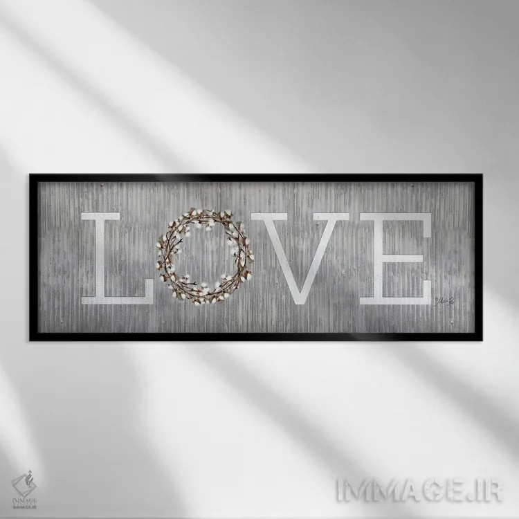 تابلو عشق اثر مارلا ری - نمای قابدار مشکی