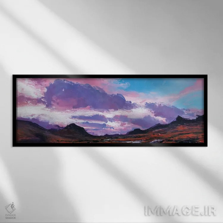 تابلو کویلینها یک (کوهستان اسکاتلند) اثر مایکل سول - نمای قابدار مشکی