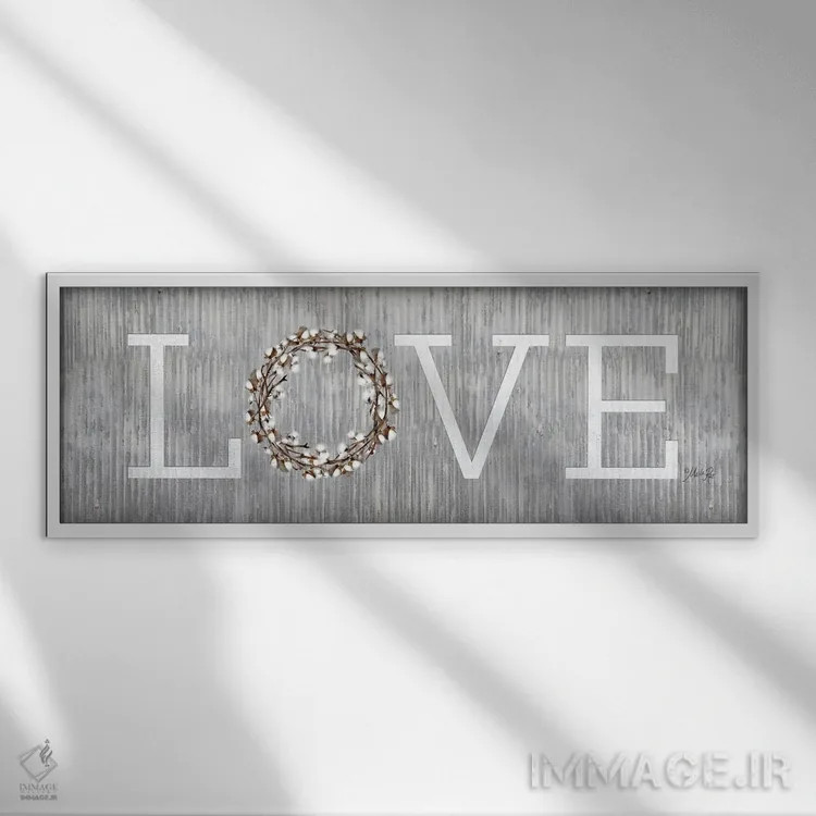 تابلو عشق اثر مارلا ری - نمای قابدار سفید