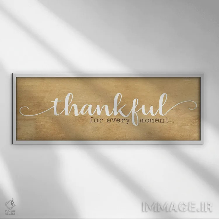 تابلو سپاسگزار اثر مارلا ری - نمای قابدار سفید