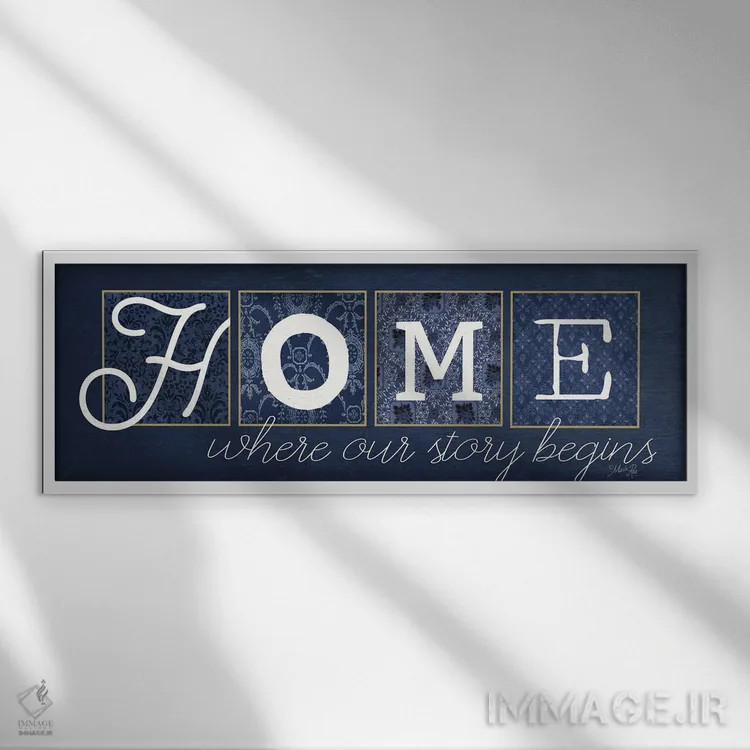 تابلو خانهای که داستان ما آغاز میشود اثر مارلا ری - نمای قابدار سفید