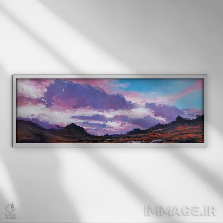 تابلو کویلینها یک (کوهستان اسکاتلند) اثر مایکل سول - نمای قابدار سفید
