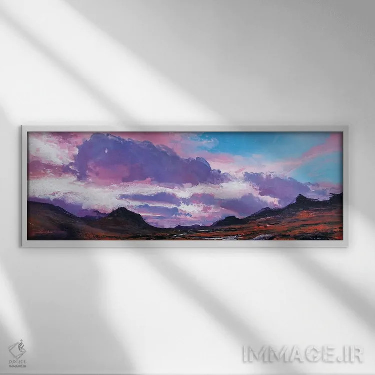 تابلو کویلینها یک (کوهستان اسکاتلند) اثر مایکل سول - نمای قابدار سفید