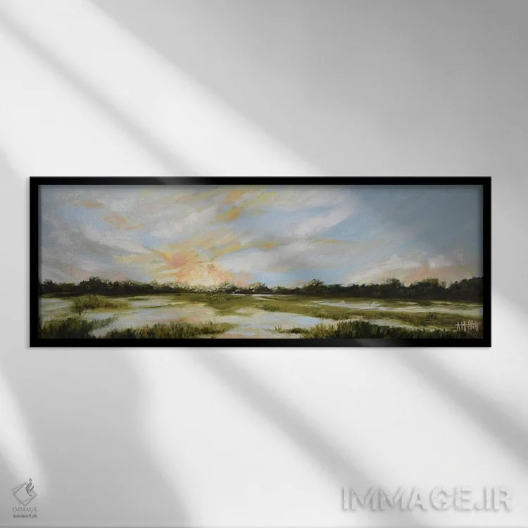 تابلو سواحل شم کریک (خور) اثر آپریل موفات - نمای قابدار مشکی