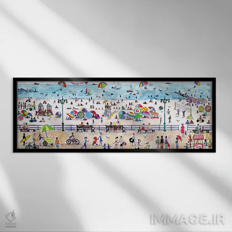 تابلو ساحل اثر مایکل استورینگس - نمای قابدار مشکی