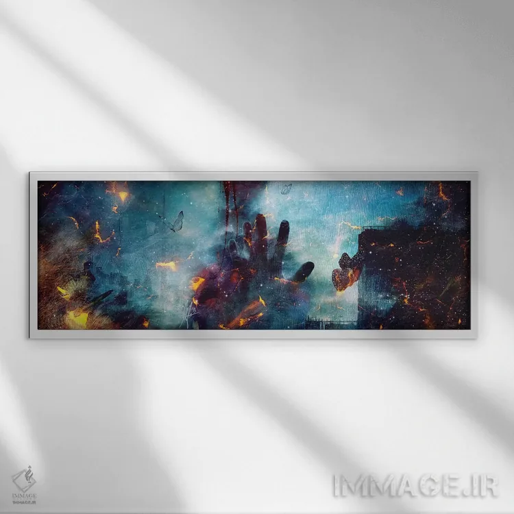 تابلو میان زندگی و مرگ اثر ماریو سانچز نوادو - نمای قابدار سفید