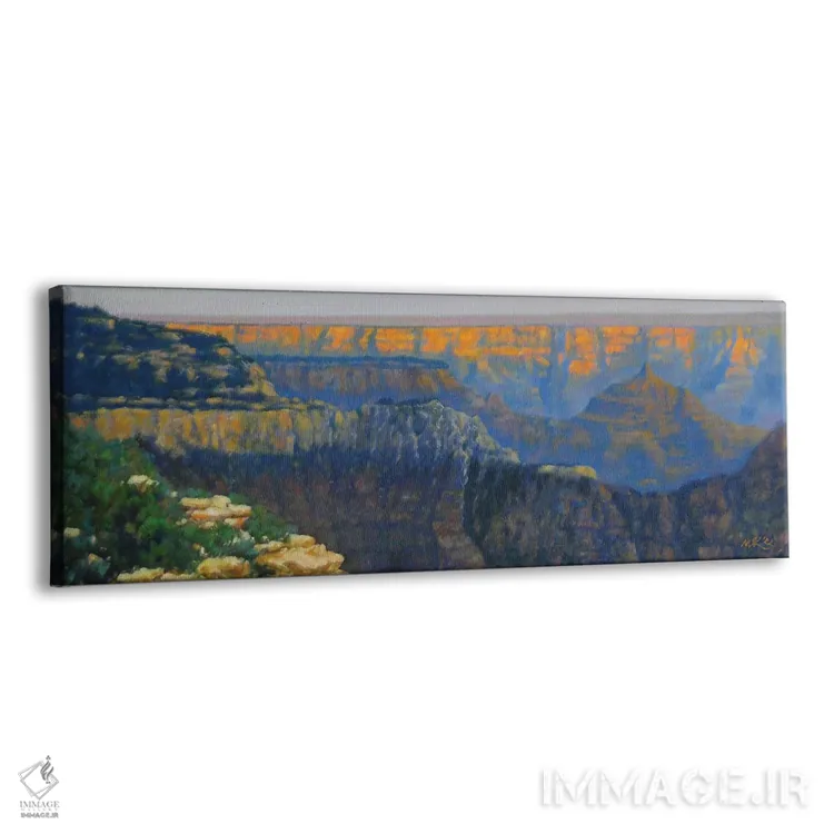 تابلو غروب خورشید در دره اثر مانسونگ کانگ - نمای پرسپکتیو محصول