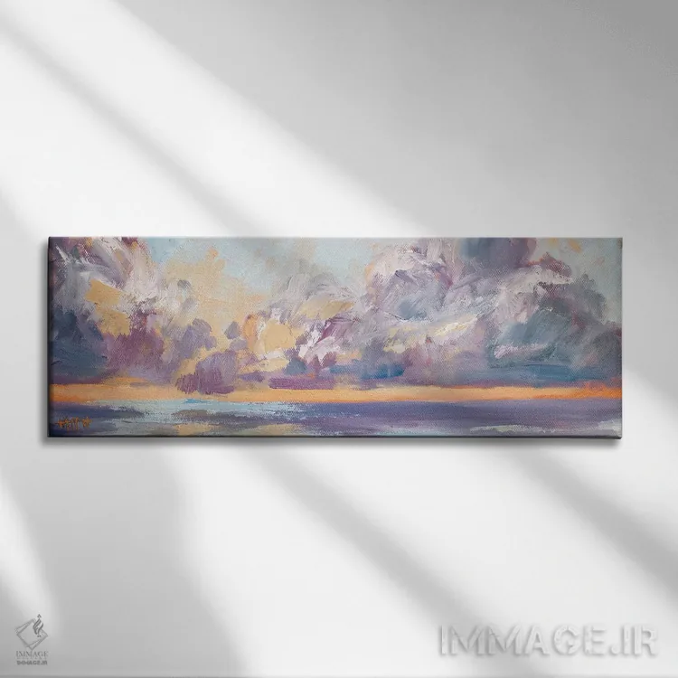 تابلو تابش عصرگاهی اثر آپریل موفات - نمای روبهرو روی دیوار