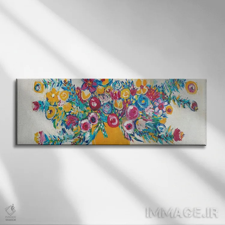 تابلو شکوفههای بهاری اثر ملانی سانشاین آندروود - نمای روبهرو روی دیوار