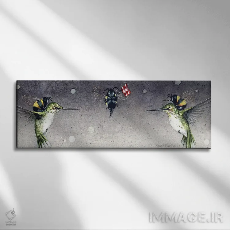 تابلو نزاع اثر مگی واندواله - نمای روبهرو روی دیوار