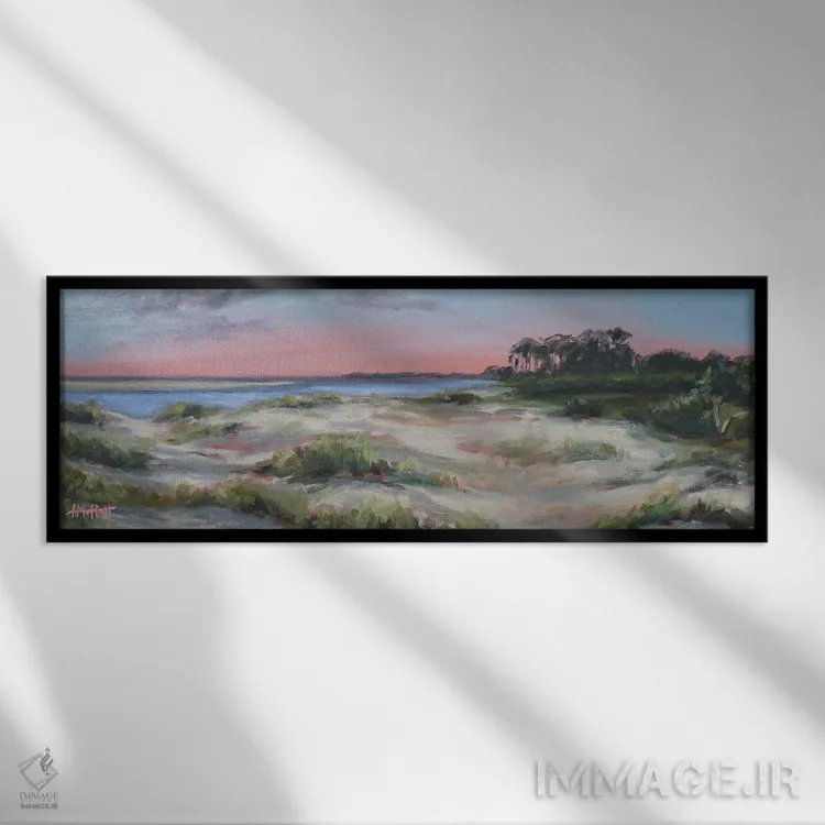 تابلو جزیره بی پوینت اثر آپریل موفات - نمای قابدار مشکی