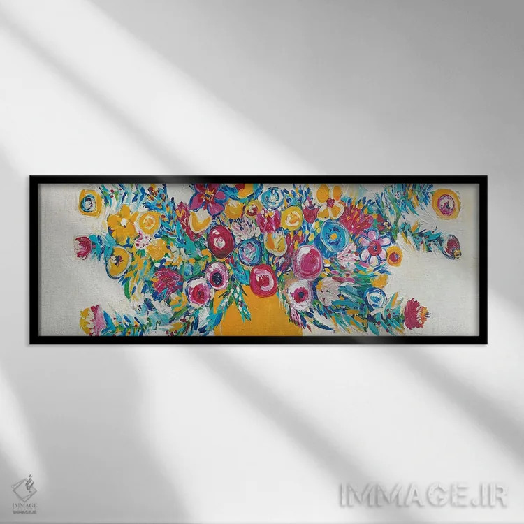 تابلو شکوفههای بهاری اثر ملانی سانشاین آندروود - نمای قابدار مشکی