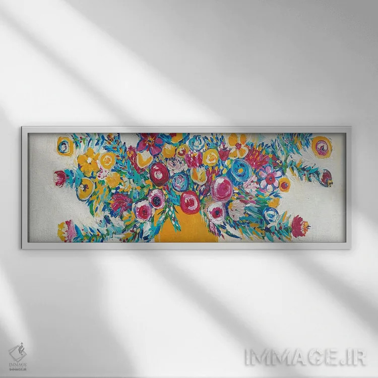 تابلو شکوفههای بهاری اثر ملانی سانشاین آندروود - نمای قابدار سفید