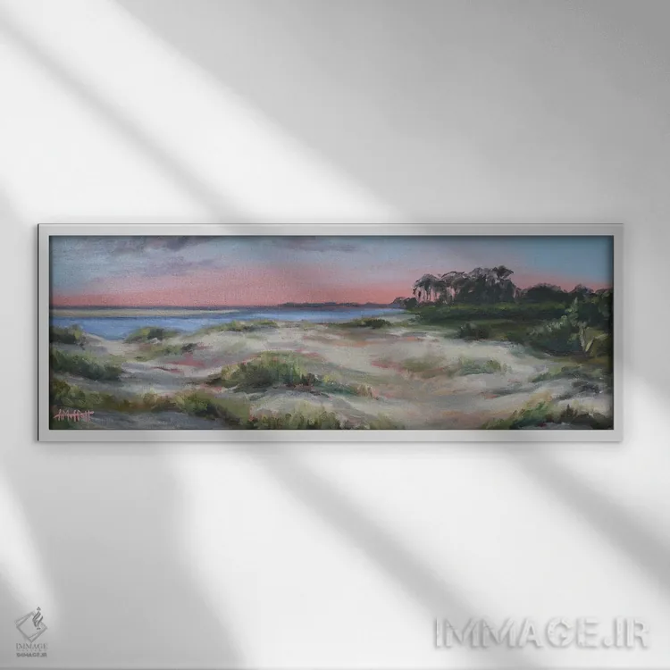 تابلو جزیره بی پوینت اثر آپریل موفات - نمای قابدار سفید